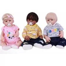 Trigêmeos Bebê Reborn Realista Gêmeos Silicone Banho D L E R