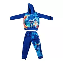 Conjunto De Moletom Sonic Flanelado Moletom Infantil