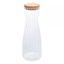 Garrafa De Vidro Para Servir Com Tampa Cortiça Classic 1,6l Cor Transparente