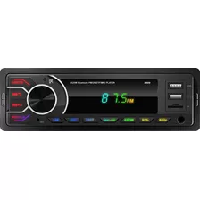 Mp3 Player Automotivo 7 Cores Bluetooth 2x Usb Sd Fm 100w