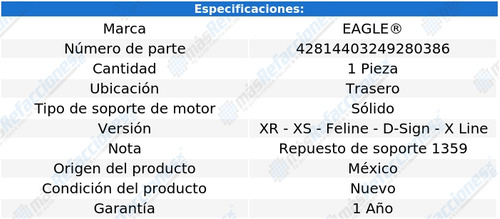 Repuesto Soporte Motor Peugeot 206 Xr/xs L4 1.4  03 - 09 Vzl Foto 4