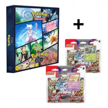 Kit Pasta Fichário Pokémon Com 2 Triplo Cards Cartas Tcg Go