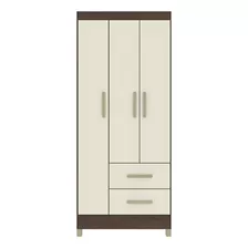 Roupeiro 3 Portas 2 Gavetas Rp132 Rustico Champagne Fell