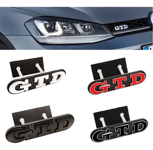 3d Metal Gtd Logo Sticker Para Vw Vw Golf 2 4 5 Mk2 Mk3 Mk4 Foto 2