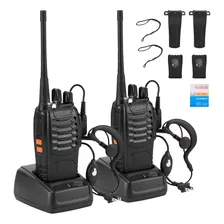 Radios Walkie Talkie Recargable Con Auriculares Y Altavoces