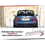 Emblema Mini Cooper S Parrilla Color Rojo Metalico 