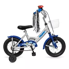 Bicicleta Infantil Niño Gribom Truppi Rodado 12 Gris 