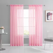 Cortinas Rosa 84 Niñas Habitación - Voile Boda Fiesta Dormi