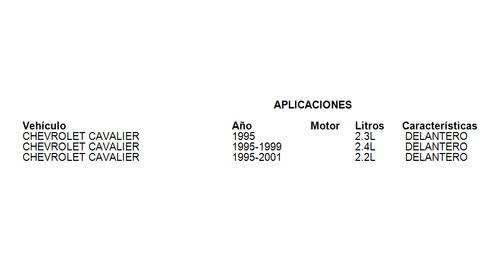 Emblema Cofre Delantero Chevrolet Cavalier 1995-2001 2.2l Foto 3