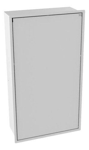 Lixeira Retangular Branca 15 L Para Parede - Tampa Click Branco