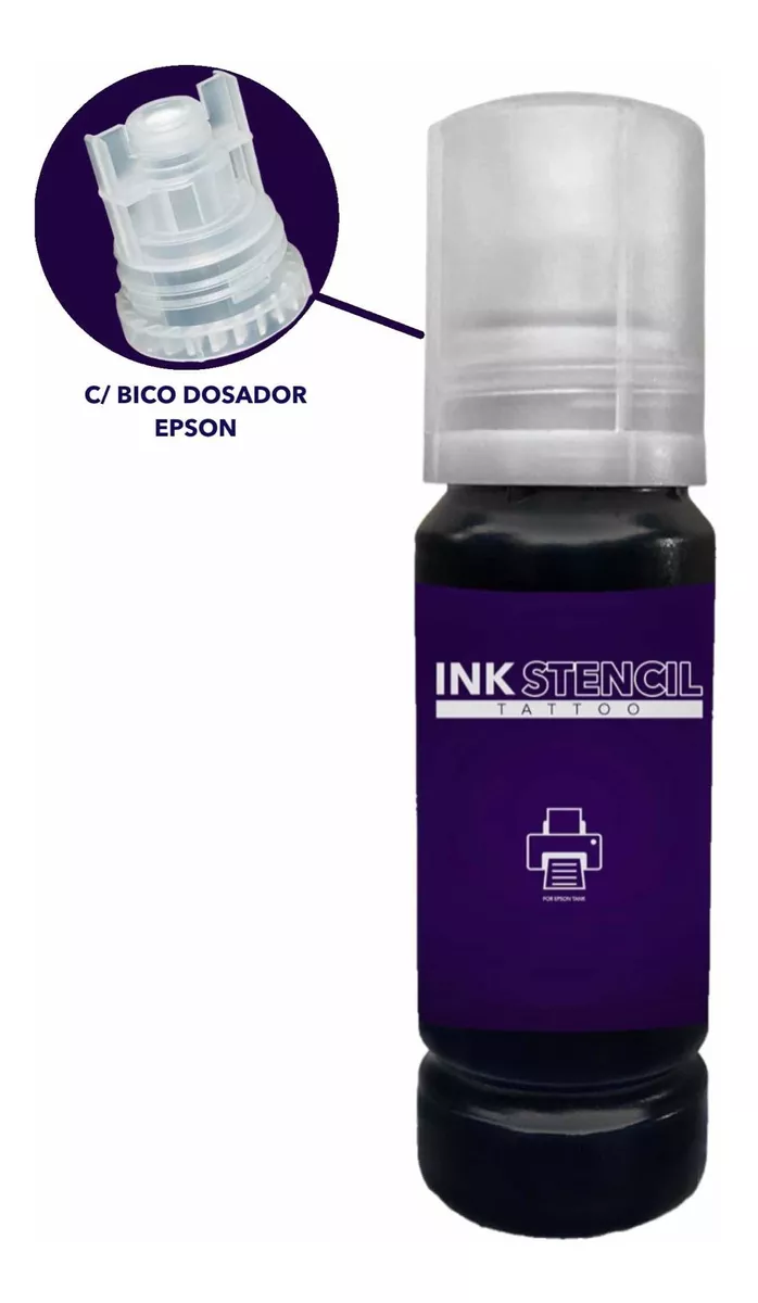 140ml Tinta Decalque C/ Bico Dosador Epson - Inkstencil