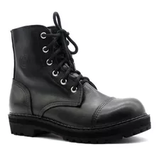 Coturno Vilela Boots Cano Baixo Costura No Bico - Preto