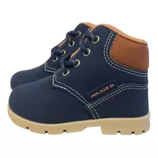 Bota Cano Curto Infantil Menino Com Cadarço Pimpolho Inverno