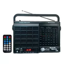 Rádio Motobras Rm-pu32ac Am Fm Bluetooth 7 Faixas Analógico 110v/220v Portátil Cor Preto