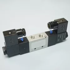 Válvula Direcional 5/2 Vias Duplo Solenoide 1/4 C/ Bobina