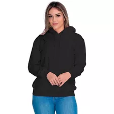 Blusa Moletom De Frio Feminino Liso Com Capuz Canguru Premiu