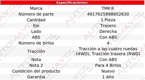 Una Maza Trasera Derecha Tmk 4runner V8 4.7l 2003-2009 Foto 2