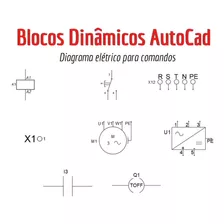 Blocos Dinâmicos Auto - Cad - Diagrama Comandos Elétricos