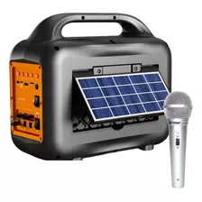 Parlante Bluetooth Solar Power Bank Microfono Multifuncion