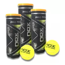 3 Tarros De Pelota De Padel Nox - Pro Titanium X3