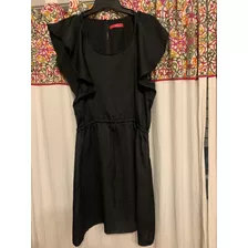 Vestido Negro Fiesta Corto Yagmour Talle 48 Tela Sintetica