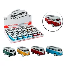 Miniatura Kombi Perua Meral Carrinho De Ferro Abre Porta