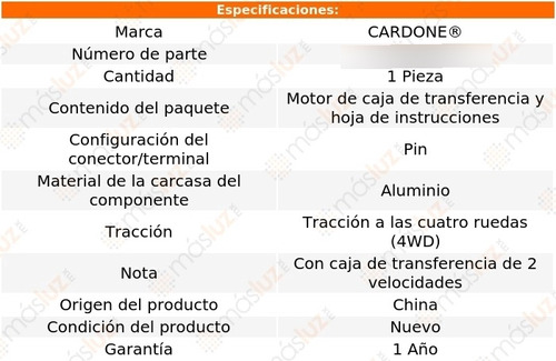 (1) Motor Caja Transferencia Gmc Sierra 1500 Hd 4wd 05/06 Foto 5