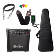 Kit Guitarra Sheldon Gt1200 Amplificador Bag Afinador Cabo