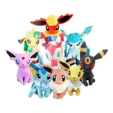 Kit 9 Pelúcias Eevee + Todas Evoluções Pronta Entrega