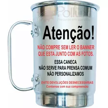 Caneca Alumíno P/ Sublimação 400ml - Kit 50 Canecas