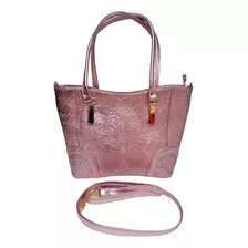 Bolsa Tote De Piel Grabado Cincelado Para Dama Moda!! 