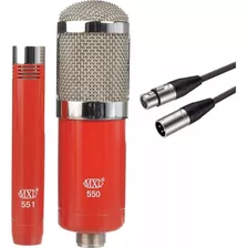 Kit Microfone Condensador Mxl 550/551 Voz Instrumento + Cabo