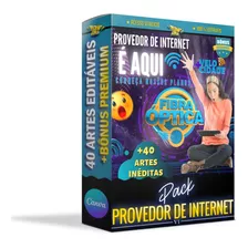 Pack Canva Provedor De Internet, +40 Artes Editáveis + Bônus