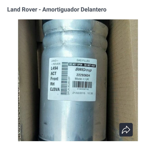 Amortiguador De Aire - Range Rover 2013 2014 2015 2016 2017 Foto 2