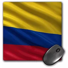 Alfombrilla De Ratón Ondeando Bandera De Colombia Al V...