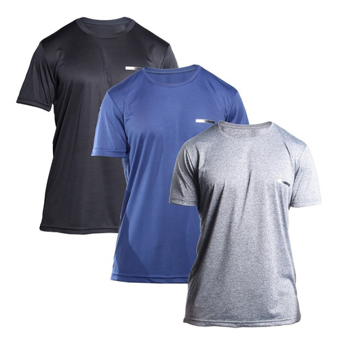 Kit Camisetas Masculina Dry Fit 3 Unidades Local Sports