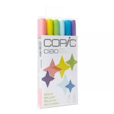 Copic Ciao - Set 6 Marcadores Brights; Colores Brillantes