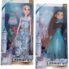 Muñeca Frozen Disney X 2 Fashion Elsa Y Anna