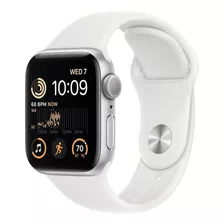 Apple Watch Se 2da Gen 44mm Silver Malla Blanca M/l Blanco