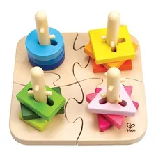 Apilable Figuras Geométricas Puzzle Motricidad Fina Niño Color Multicolor