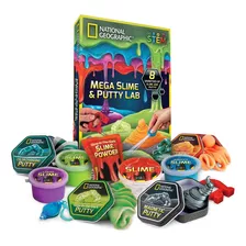 National Geographic Mega Slime & Putty Lab 4 Tipos De Incr