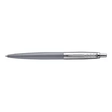 Boligrafo Parker Jotter Xl Retractil Gris Color De La Tinta Azul