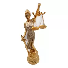 Estatueta De Resina Deusa Thémis Dama Da Justiça Altura 19cm
