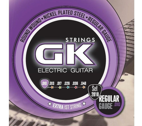 Encordado Para Guitarra Eléctrica Gk Calibre .010 