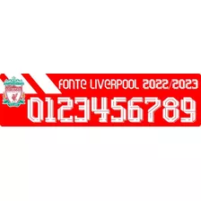 Vetor Fonte Numero Liverpool 2022/2023