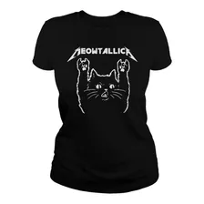 Blusa Playera Todas Las Tallas Banda Metallica Meowtallica 