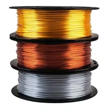 Paquete De Filamentos De Pla De Cobre, Plata, Oro Y Seda Bri Color Silk Silver/copper/gold