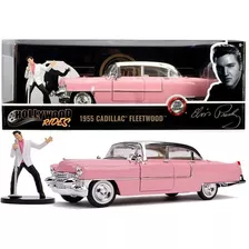 1/24 1955 Cadillac Fleetwood Con Elvis Jada Color Rosa