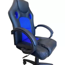 Sillon Silla Gamer Ejecutiva Shrem. Pc Escritorio Azul