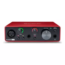 Interface De Áudio Focusrite Scarlett Solo Red - 3ª Geração